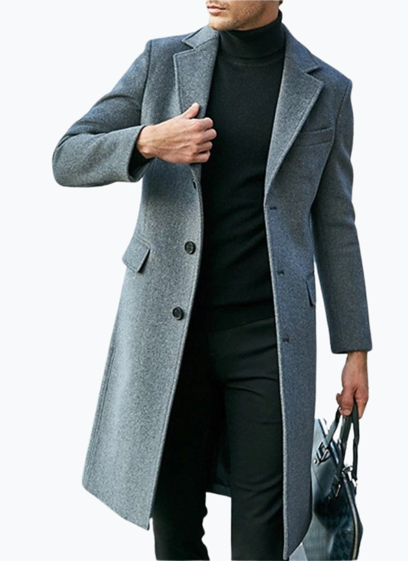 Manteau Long Pour Homme En Velours Noir Par Emmanuelle Khanh – Taille L – Neuf Avec étiquettes
