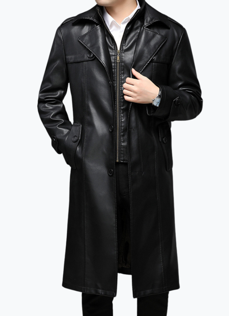 Manteau Long Homme Viero Richi RAIN - Taille 40, Noir, Neuf Avec étiquettes
